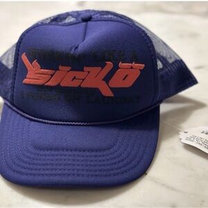 SICKO BLUE "Working Like A Sicko" Trucker Cap Hat Size SNAP BACK